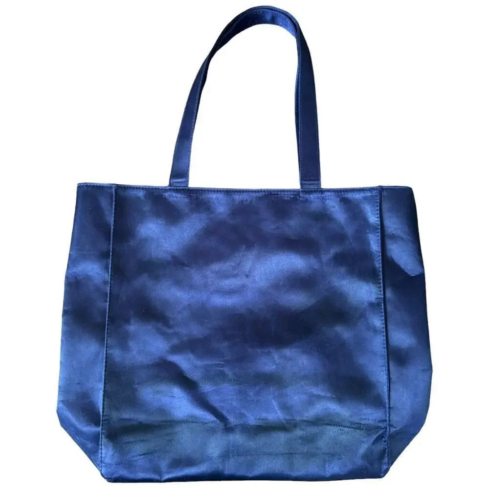 Vicky Tiel Womens Tote Bag Purple Dual Handle Square Lightweight Shopping